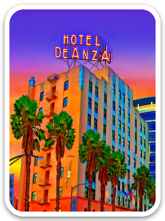 Hotel De Anza sticker